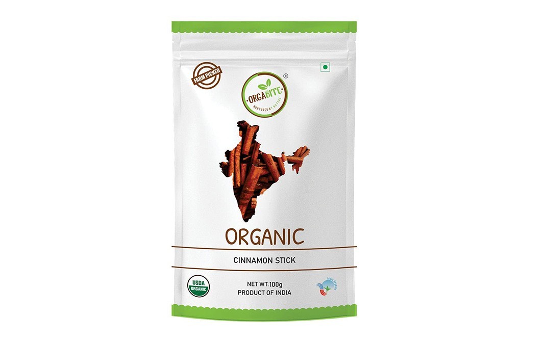 Orgabite Organic Cinnamon Stick    Pack  100 grams